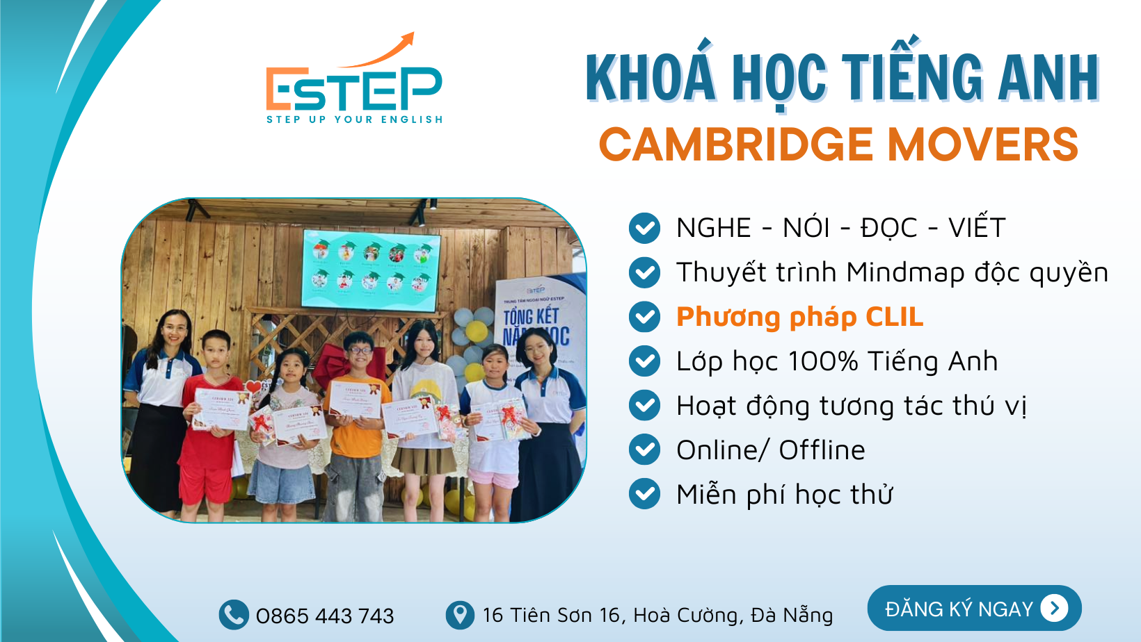 Khóa Học Tiếng Anh Cambridge Movers Cho Trẻ 7- 9 Tuổi 