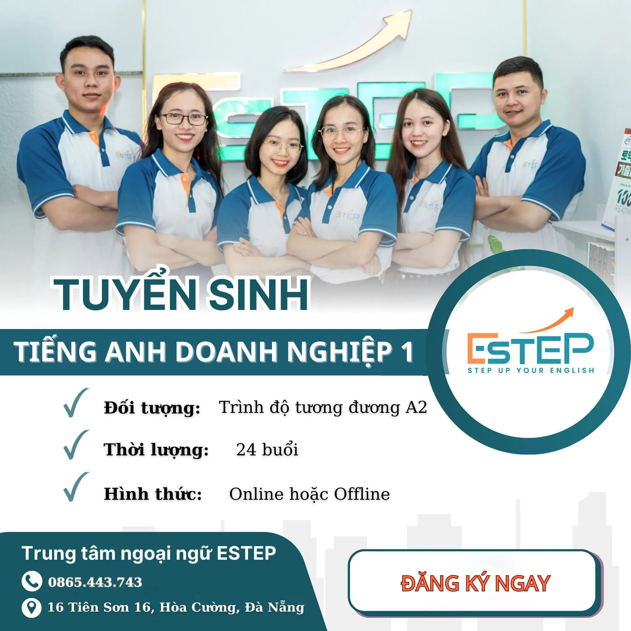 Khóa học tiếng anh cho người lớn tại Đà Nẵng - Cấp độ 4 (Tiếng Anh doanh nghiệp đầu vào A2)