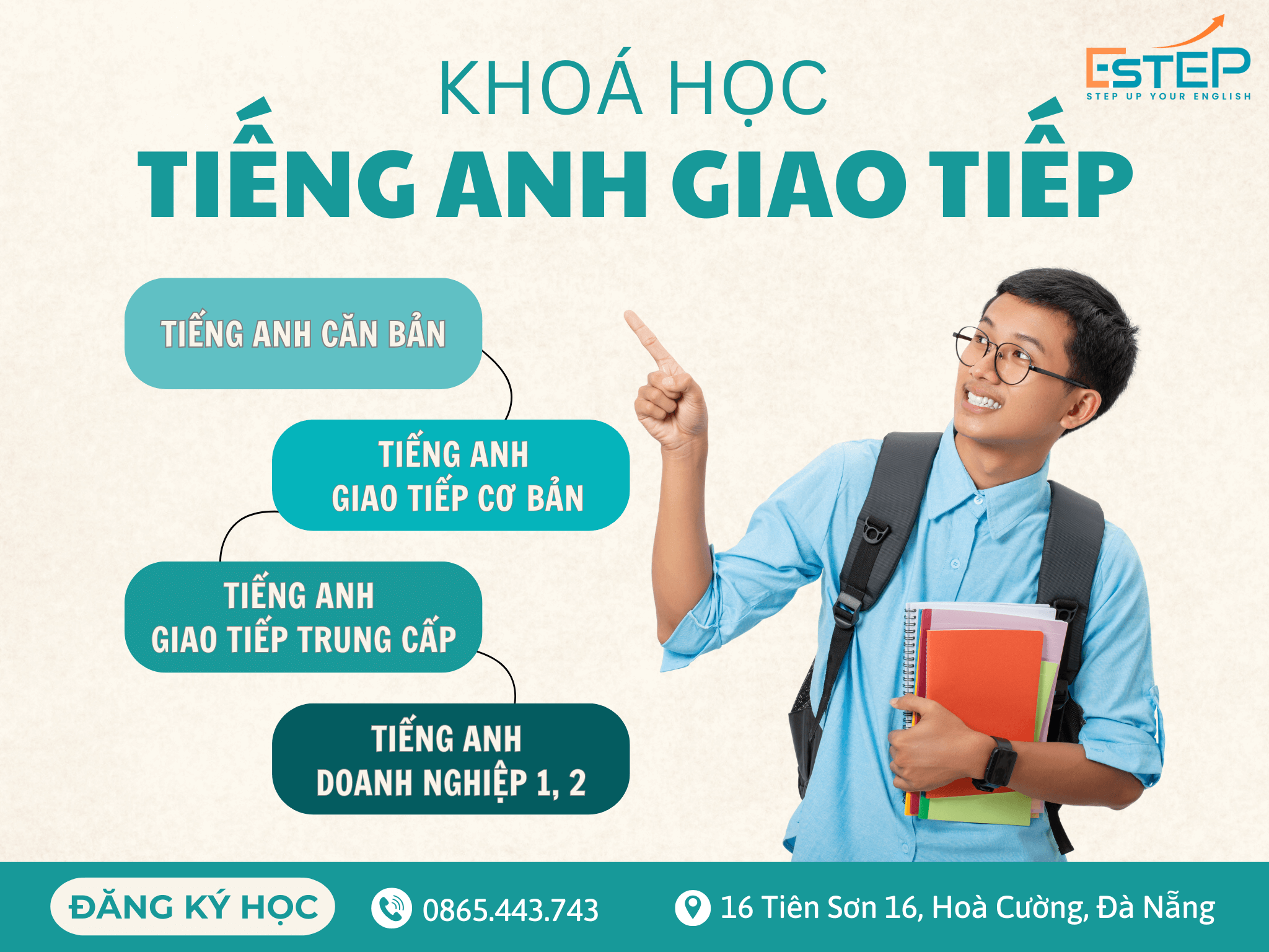 Các khóa học tiếng anh giao tiếp tại Đà Nẵng - Trung tâm Anh ngữ ESTEP Cam kết chất lượng & uy tín hàng đầu