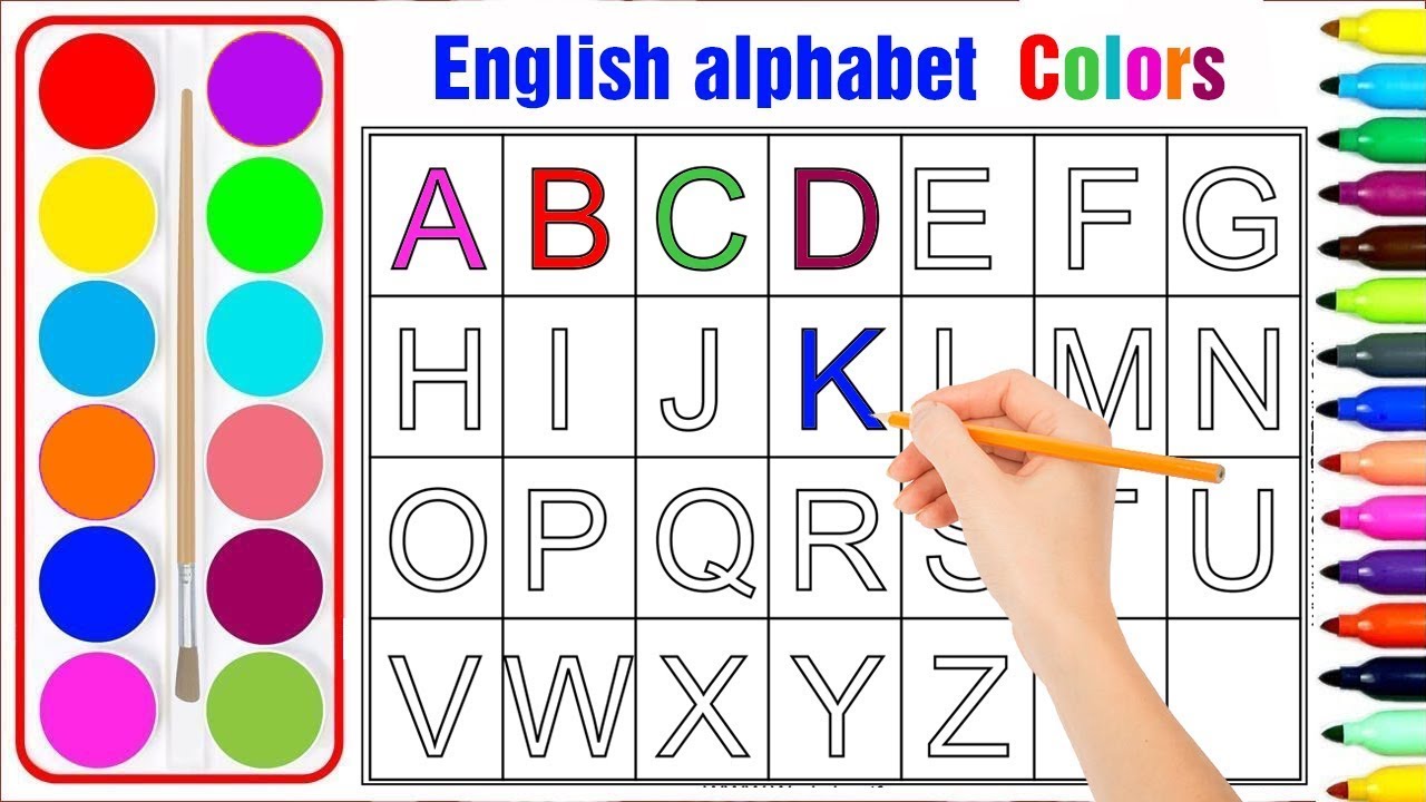 Học bảng màu sắc tiếng Anh cho bé qua chữ cái tiếng Anh