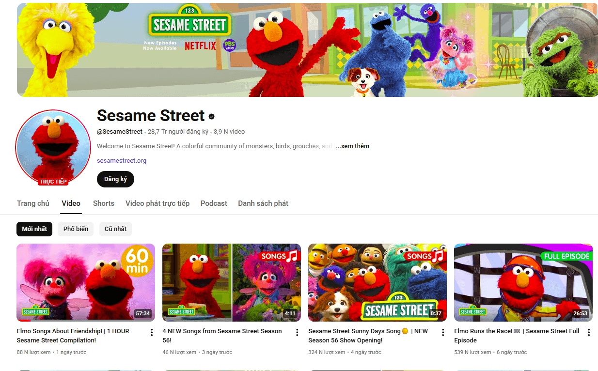 Phim Hoạt Hình Cho Bé Học Tiếng Anh: Sesame Street (1969)