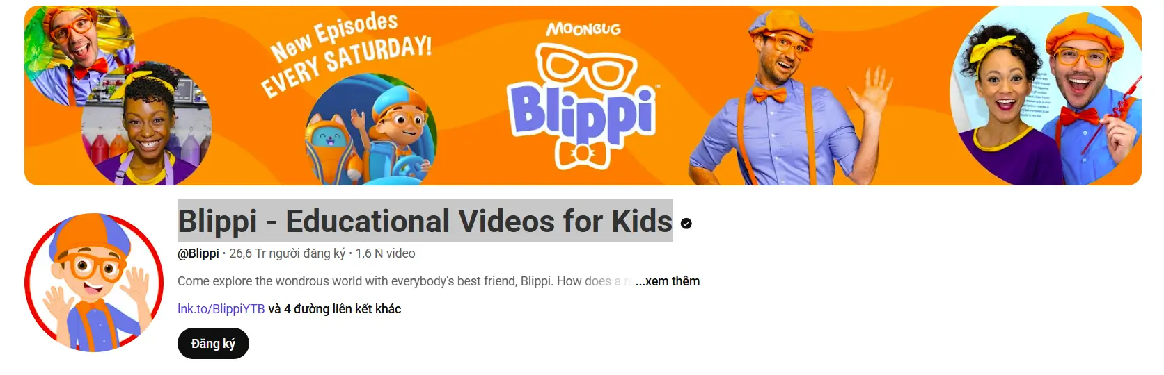 Blippi - Educational Videos for Kids: Kênh youtube cho trẻ học tiếng Anh hiệu quả tại nhà