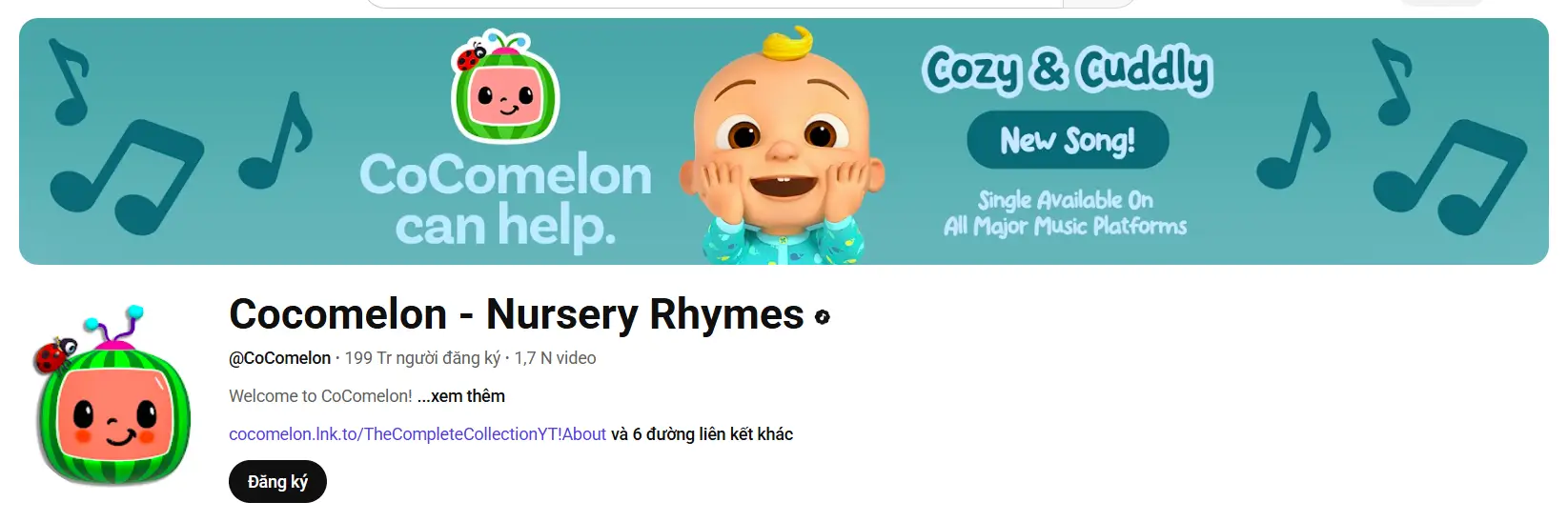 Cocomelon - Nursery Rhymes : Kênh youtube cho trẻ học tiếng Anh hiệu quả tại nhà