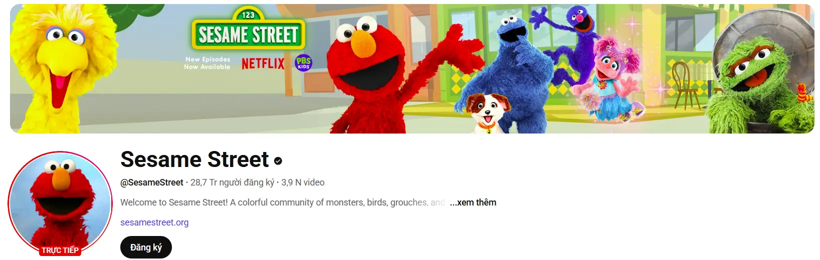 Sesame Street: Kênh youtube cho trẻ học tiếng Anh hiệu quả tại nhà