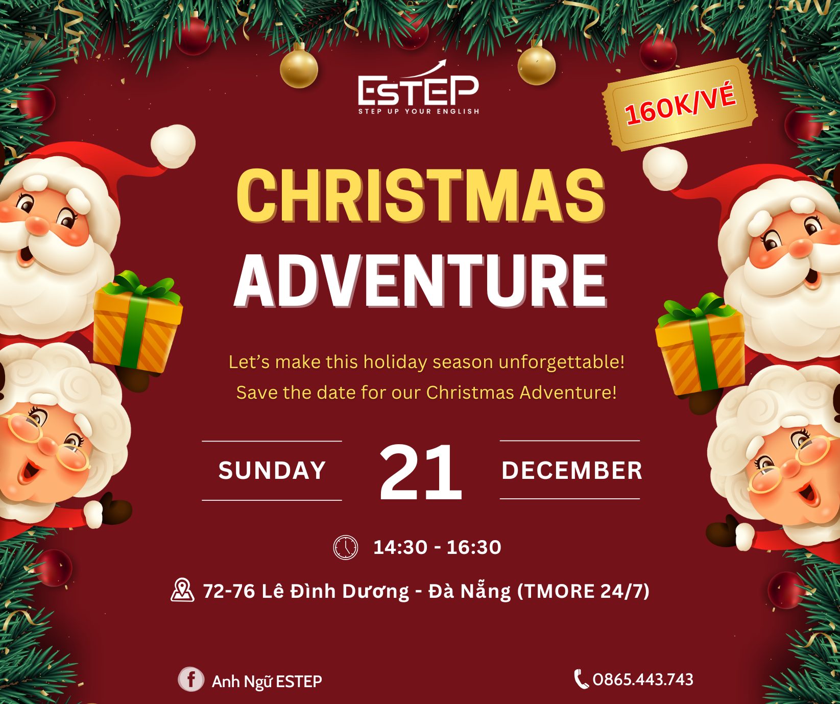 Christmas Adventure 2025 – Cùng Anh Ngữ ESTEP Đón Giáng Sinh Rộn Ràng Tại Đà Nẵng